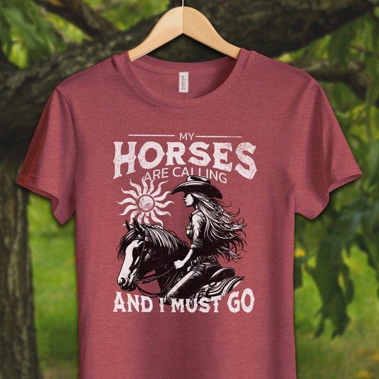 Youth Shirts T-Shirt Youth / S / Heather Red My Horses are Calling - Youth Shirt