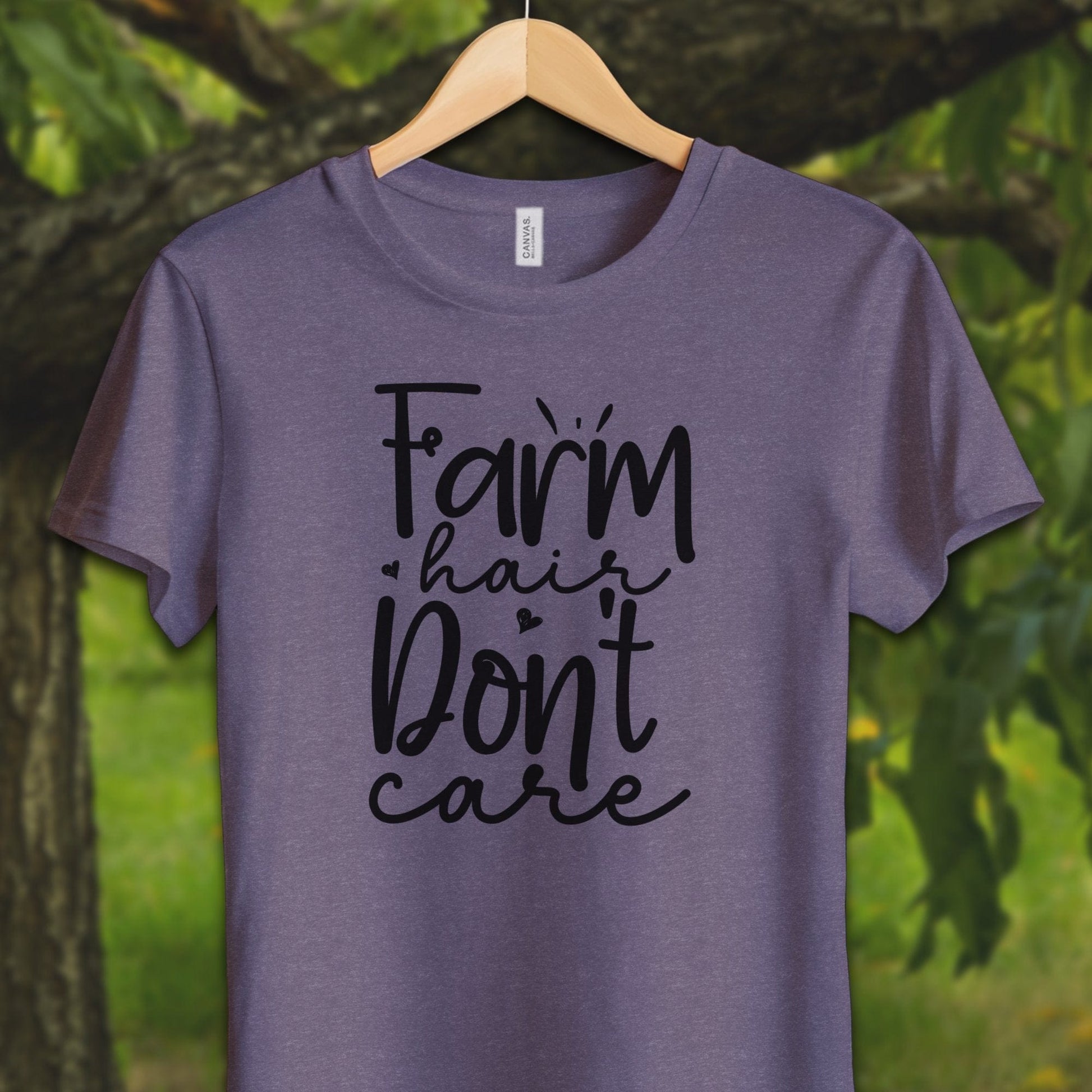 Youth Shirts T-Shirt Youth / S / Heather Team Purple Farm Hair Don't Care - Youth Shirt