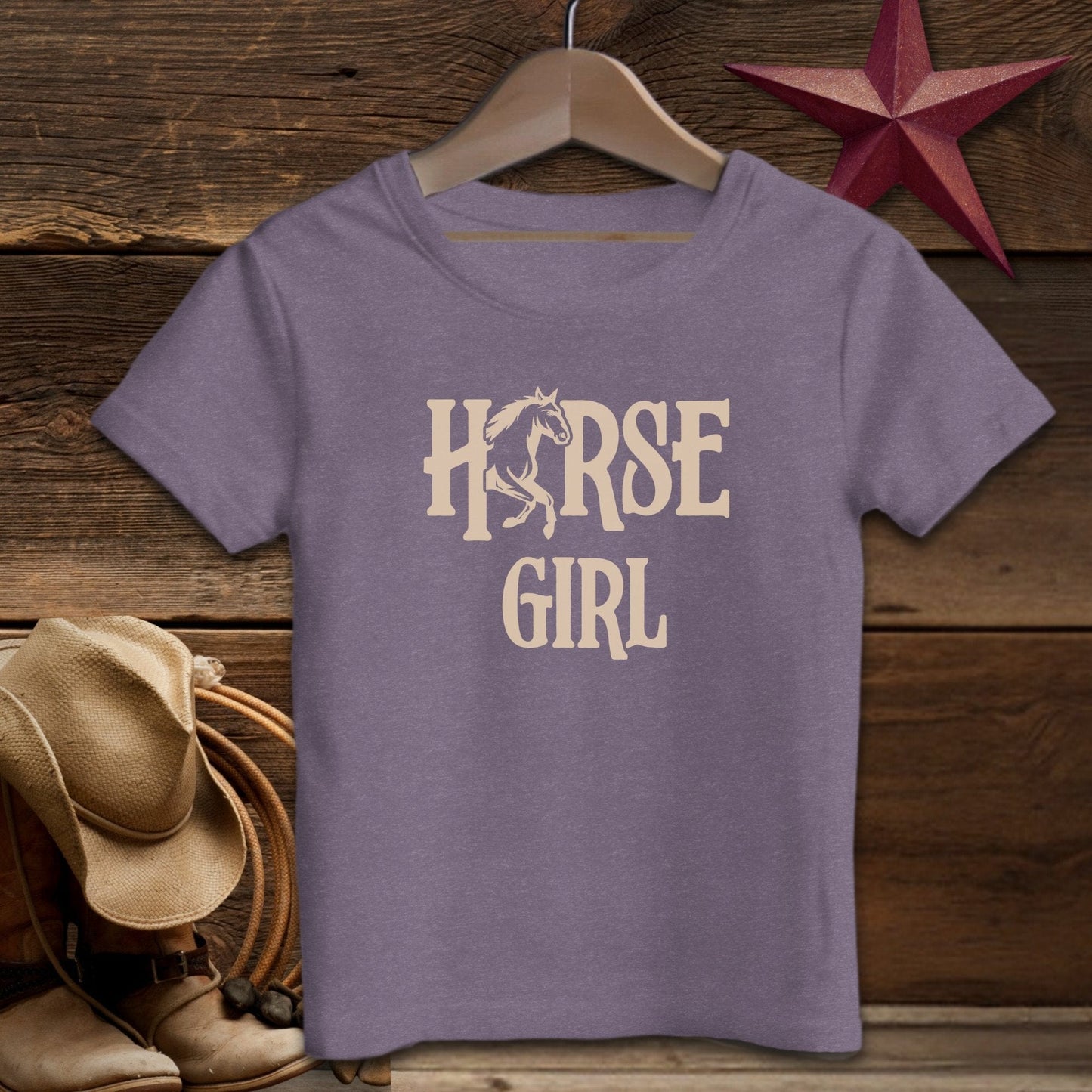 Youth Shirts T-Shirt Youth / S / Heather Team Purple Horse Girl - Youth Shirt