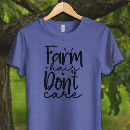 Youth Shirts T-Shirt Youth / S / Heather True Royal Farm Hair Don't Care - Youth Shirt