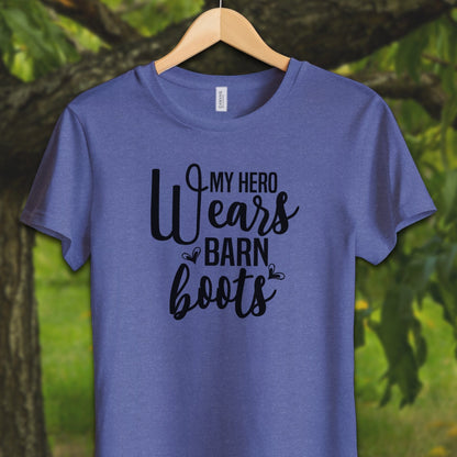 Youth Shirts T-Shirt Youth / S / Heather True Royal My Hero Wears Barn Boots - Youth Shirt