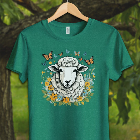 Youth Shirts T-Shirt Youth / S / Kelly Whimsical Sheep - Youth Shirt