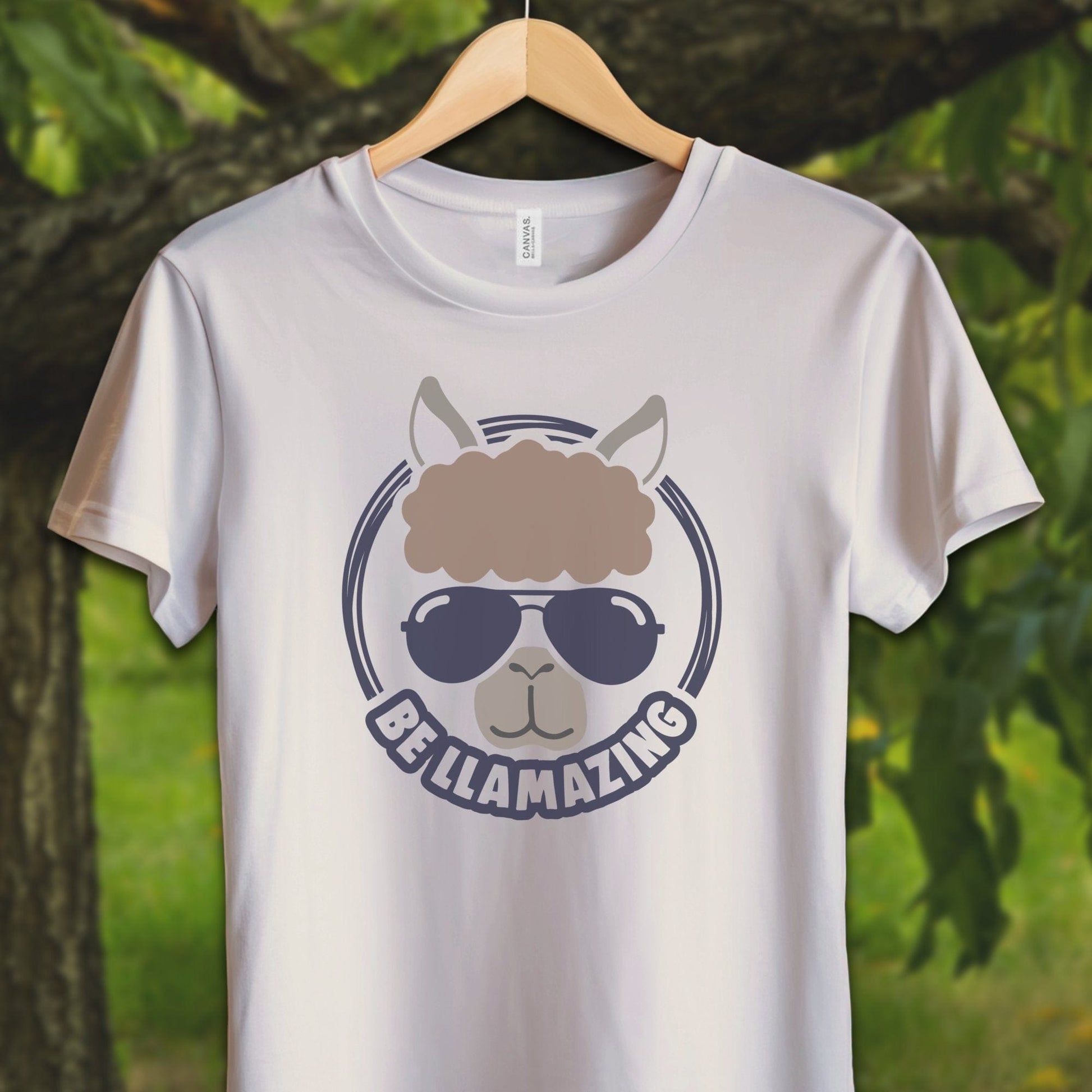 Youth Shirts T-Shirt Youth / S / Natural Be Llamazing Cool Alpaca Illustration - Youth Shirt