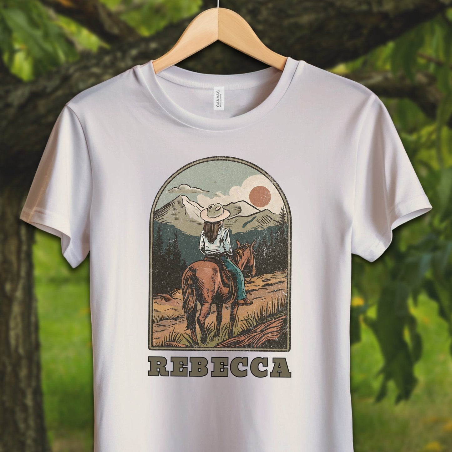 Youth Shirts T-Shirt Youth / S / Natural Personalized Horseback Adventure - Youth Shirt