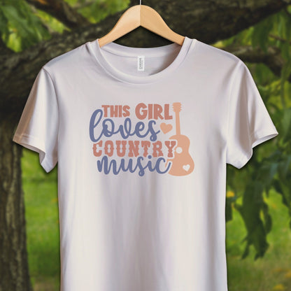 Youth Shirts T-Shirt Youth / S / Natural This Girl Loves Country Music - Youth Shirt