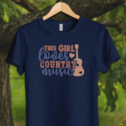 Youth Shirts T-Shirt Youth / S / Navy This Girl Loves Country Music - Youth Shirt