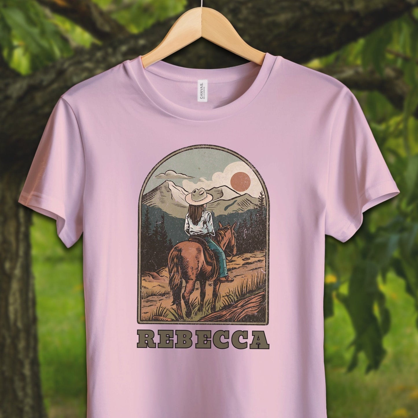 Youth Shirts T-Shirt Youth / S / Pink Personalized Horseback Adventure - Youth Shirt