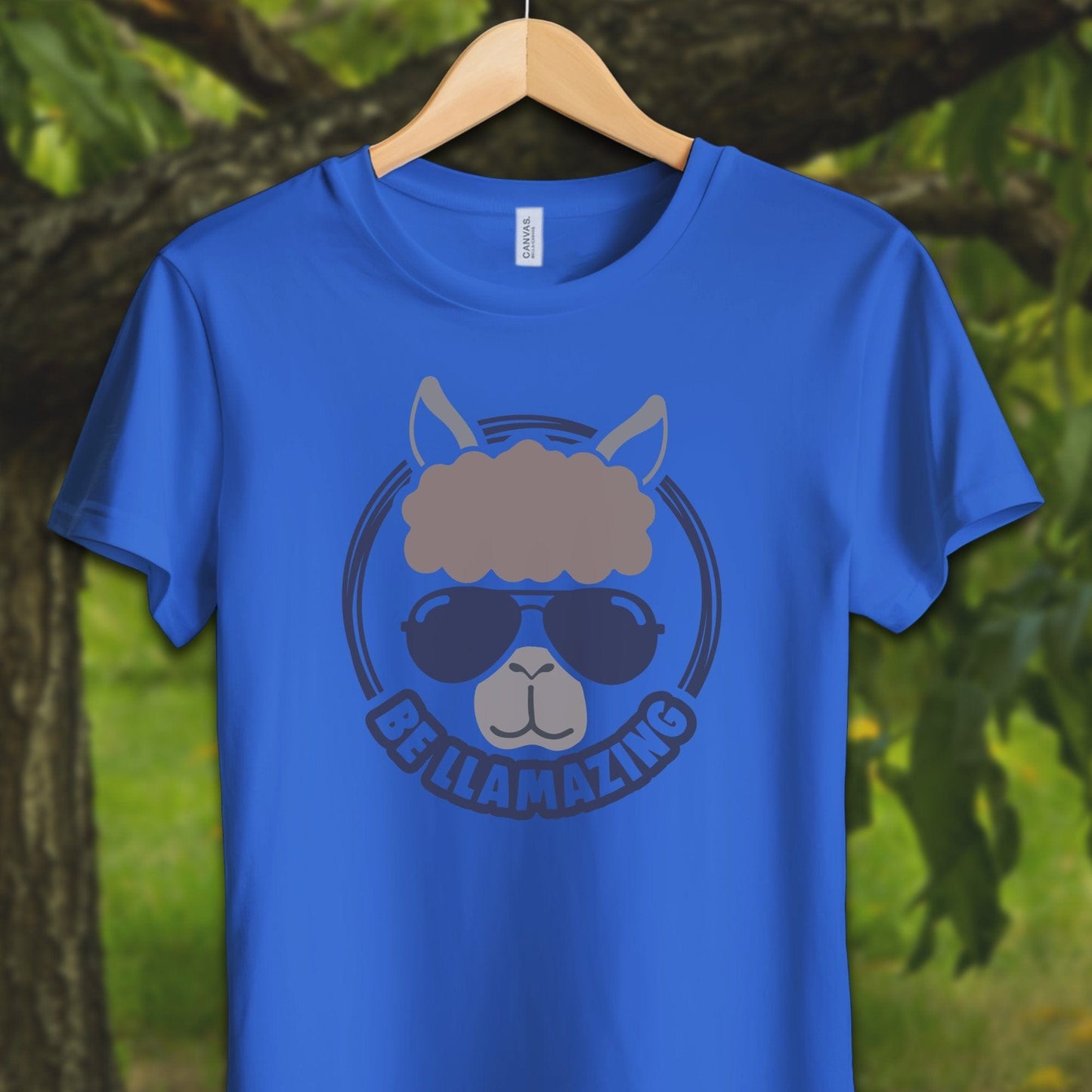 Youth Shirts T-Shirt Youth / S / True Royal Be Llamazing Cool Alpaca Illustration - Youth Shirt