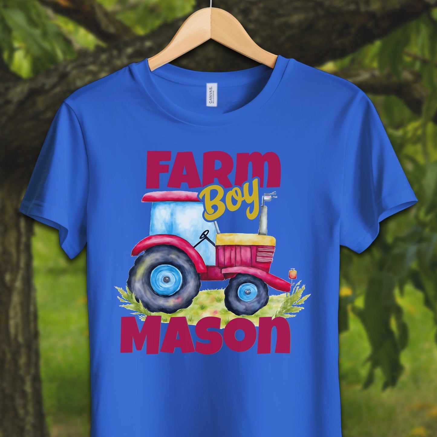 Youth Shirts T-Shirt Youth / S / True Royal Personalized Farm Boy - Youth Shirt