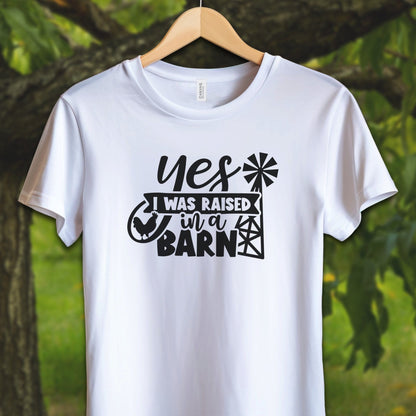 Youth Shirts T-Shirt Youth / S / White Yes I Was Raised In A Barn - Youth Shirt