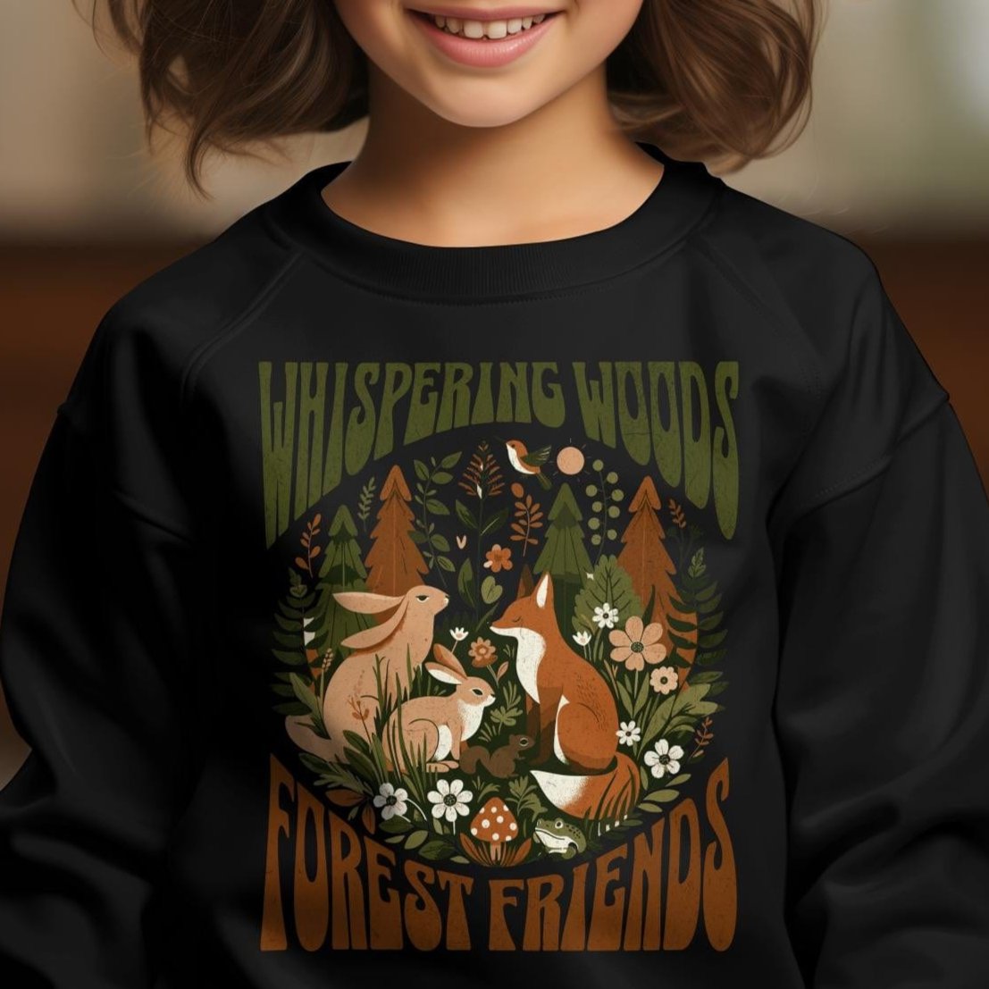 Youth Shirts Whispering Woods Forest Friends - Youth Shirt