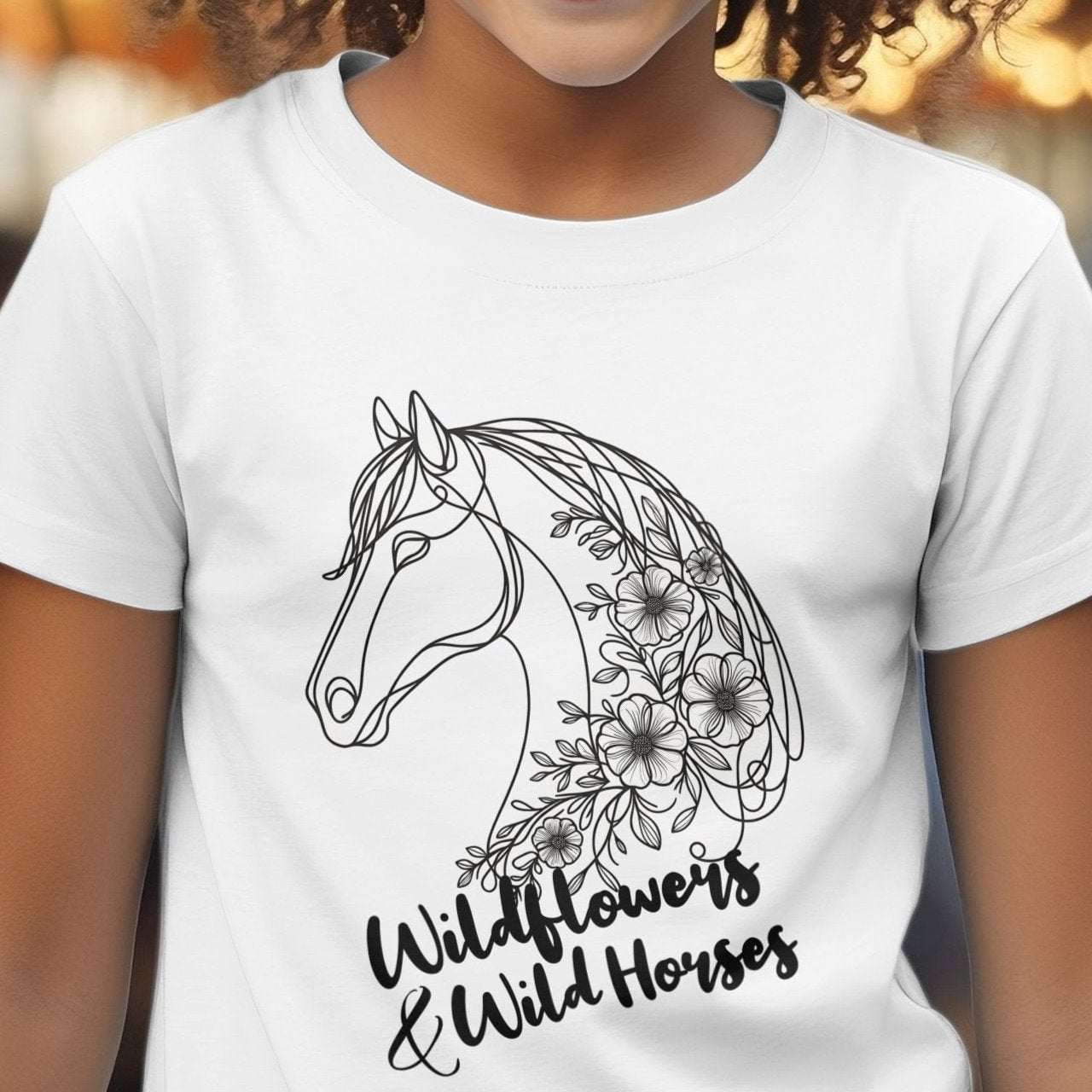 Youth Shirts Wildflowers And Wild Horses - Youth Shirt