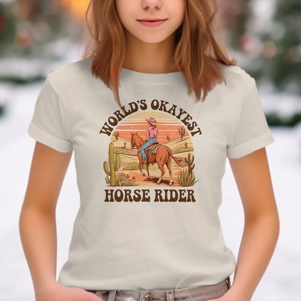 Youth Shirts World's Okayest Horse Rider Shirt